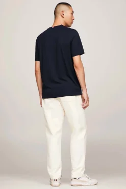 T-Shirt Script Donkerblauw