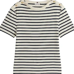 T-shirt Stripe Gold Blauw