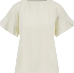 T-shirt Vlinder Mouw Wit