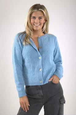 Vest Marlin Boucle Blauw