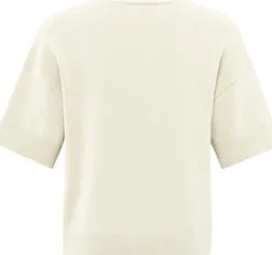Vest met ribdetails Wit