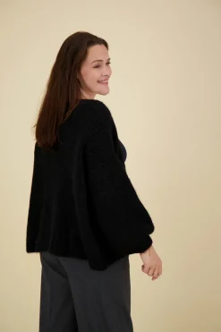 Vest Mohair Zwart