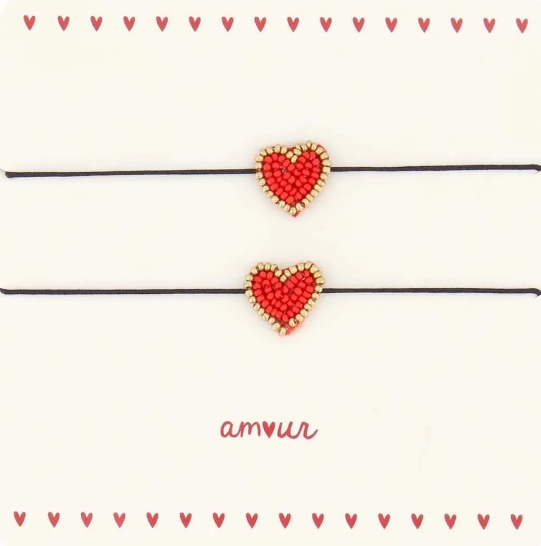 Vrienschaps Armbandje Kaart Rood