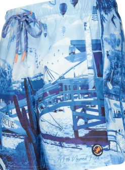 Zwembroek Photo Blauw